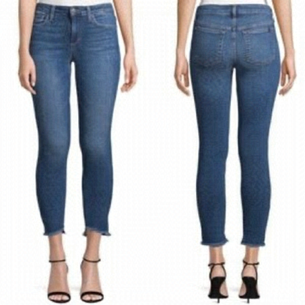 Joe’s JEANS Blue Maria Skinny Ankle Cut Raw Hem Medium Wash Jeans 26